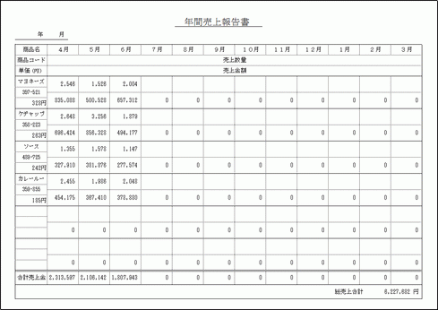 Excel쐬̔NԔ񍐏