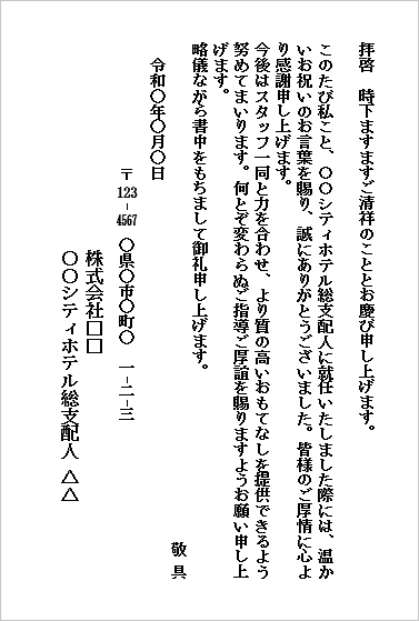 テンプレート4：ハガキ